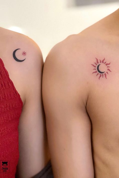 Unique Couple Tattoo, Simple Couples Tattoos, Couple Tattoos Unique Meaningful, Married Couple Tattoos, Girlfriend Tattoos, Couple Tattoos Love, Maching Tattoos, Meaningful Tattoos For Couples, Cute Matching Tattoos