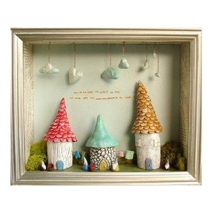 Jessica Jane, Altered Tins, Clay Houses, Shadow Box Art, Creation Deco, Ceramic Houses, ดินปั้น Polymer Clay, Clay Miniatures, Miniature Houses