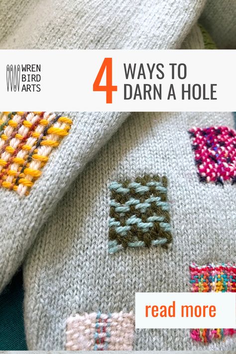 Erin Eggenburg's Mending Blog – wrenbirdarts Upcycling, Couture, Patchwork, Mending Blankets, Fix Holes With Embroidery, Creative Darning, Darning A Hole, Clothing Mending, Embroidery Hole Repair