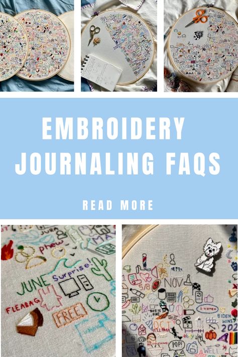 Couture, Adventure Embroidery Designs, Embroidery A Day, Year Embroidery Journal, Yearly Embroidery Journal, Monthly Embroidery Journal, Stitch A Day Embroidery Journal, Thread Journal Embroidery, How To Create Embroidery Patterns