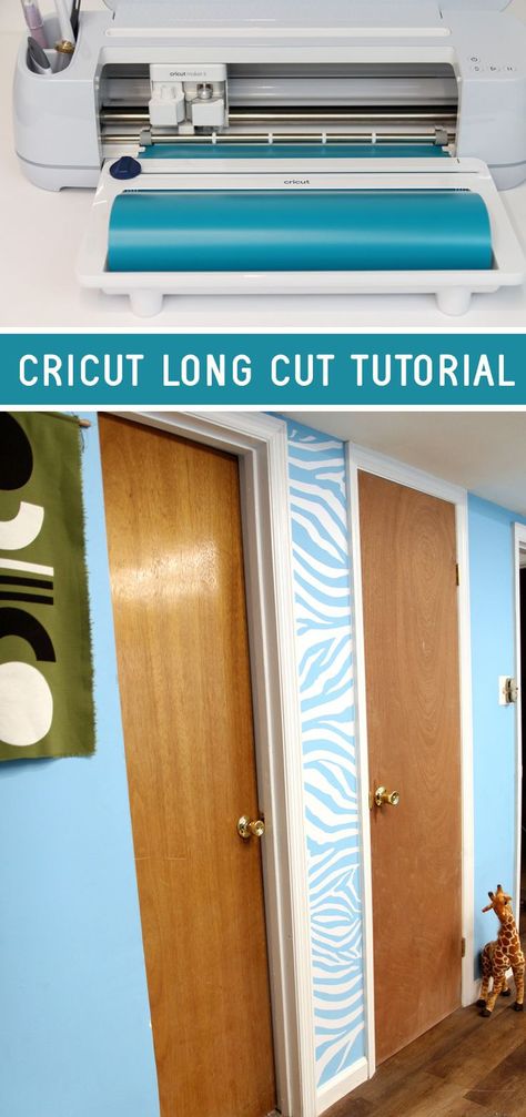 #ad This Cricut long cut tutorial uses the Cricut Maker 3 to make a really cool safari playroom themed decal and mural. Plus, read my in-depth review of the Cricut Maker 3 and Smart Materials. #CricutMade Safari Playroom, Cricut Maker 3, Cricut Access, Smart Materials, Longest Word, Long Cut, Basic Tools, Cricut Tutorials, Cricut Maker