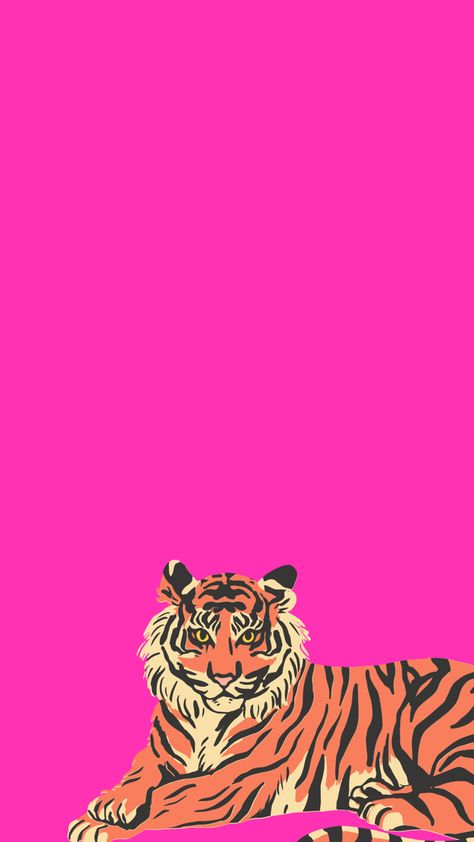 Tiger Preppy, Phone Backgrounds Pink, Wallpaper Phone Backgrounds, Backgrounds Pink, Tiger Wallpaper, Pink Tiger, Iphone Lockscreen Wallpaper, Images Background, Iphone Wallpaper Photos