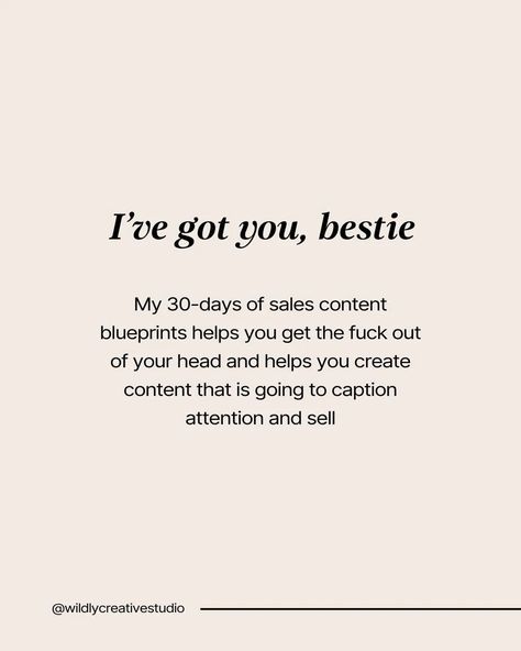 If you're telling yourself you suck at writing content, you have nothing to say, you're not good enough, or whatever else it might be today...INSTANT JAIL You're cockblocking your own sales by these toxic AF thoughts. You ARE good enough You DO have plenty of things to say You DON'T suck a writing content Your people want to hear from you...they wanna see how you're going to show up and serve today. So instead of thinking of content as "what do I need to say to day to make a... Business Marketing, Writing Content, Sales Coaching, Nothing To Say, Good Enough, To Day, Sales And Marketing, Show Up, Say You