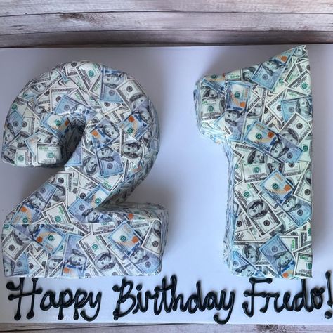 Money cake wrap for the win! So cool at daisyscakeshop_ 😎😎😎 . . . #21stbirthdaycake #moneycake #moneycakes #moneybirthdaycake #numbercake #edibleimages #numbercakes #cakeideas #birthdaycakes #birthdaycake Money Birthday Cake, Cake Wraps, Money Cake, 21st Birthday Cake, Number Cake, Number Cakes, Edible Images, So Cool, Birthday Cake