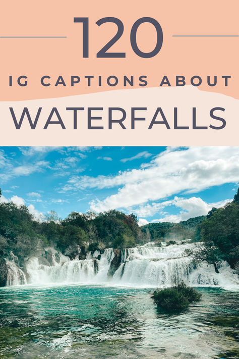 Top 120 Waterfall Instagram Captions: Funny & Aesthetic Water Falls Caption For Instagram, Waterfall Instagram Captions, Caption For Waterfall Pic, Waterfall Captions Instagram, Captions For Instagram Travel, Instagram Travel Photos, Instagram Captions Funny, Waterfall Captions, Creative Captions