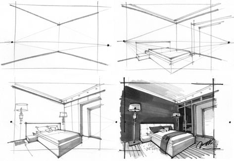 2 point perspective interior 2 Point Perspective Drawing, Perspective Room, Perspective Sketch, Perspective Drawing Architecture, Interior Architecture Drawing, Drawing Interior, Interior Design Renderings, Interior Design Sketch, Interior Design Drawings