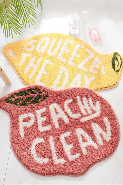 #mat #carpet #pad Peachy Clean, Casa Feng Shui, Non Slip Bathroom Flooring, Lemon Bathroom, Anti Slip Mat, Rug Tufting, Squeeze The Day, Women Robe, Boho Bathroom Decor