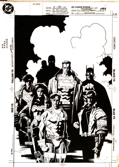 Adventures of Superman Annual #6 Cover (1994) Comic Art Vintage Comic Cover, Mignola Art, Mike Mignola Art, Notan Art, Artist Problems, Superhero Coloring, Black And White Comics, Comic Book Art Style, Mike Mignola