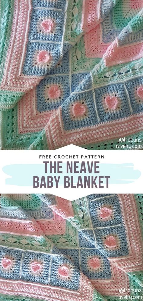 Crochet Baby Blanket Crochet Baby Blankets, Simple Crochet Baby Blanket Free Pattern, Baby Afghans Crochet Patterns Free, Free Crochet Patterns For Baby Blankets, Quilt Trends, Free Crochet Baby Blanket Patterns, Free Crochet Baby Blanket, Crochet Heart Blanket, 3d Hearts