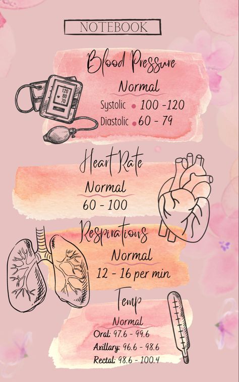 Vital signs referance notebook, perfect gift for your medical student. Nursing School Studying Cheat Sheets, Nursing School Inspiration, Medical Assistant Student, Nursing Motivation, Nursing School Essential, Medical School Life, Nursing School Motivation, Nurse Study Notes, Medical Student Motivation