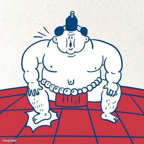 Japanese sumo wrestler vector | free image by rawpixel.com / Te Japanese Exercise, Khong Guan, Teapot Drawing, Paper Crane Mobile, Japanese Comic, Castle Vector, Baseball Vector, Flag Template, Origami Paper Crane