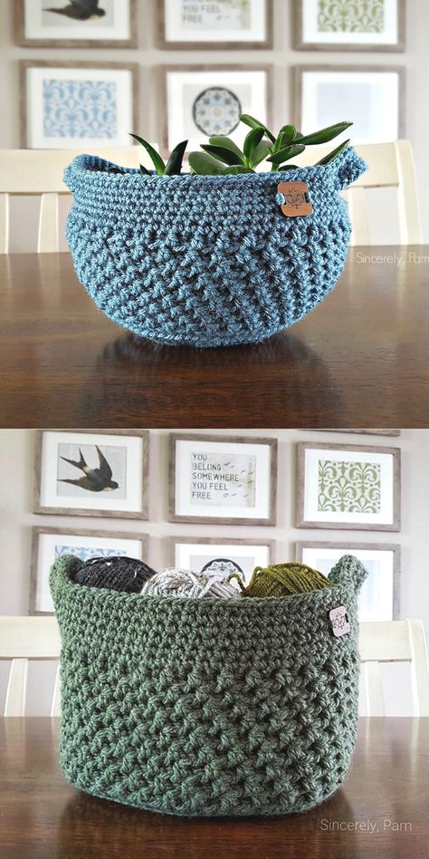 Amigurumi Patterns, Crochet Baskets With Wooden Base, Crochet Dog Basket, Crochet Basket Worsted Weight Yarn, Round Crochet Basket, Sturdy Crochet Basket Pattern Free, Crochet Basket With Wooden Base, Small Crochet Baskets Free Patterns, Jumbo 7 Yarn Crochet Patterns