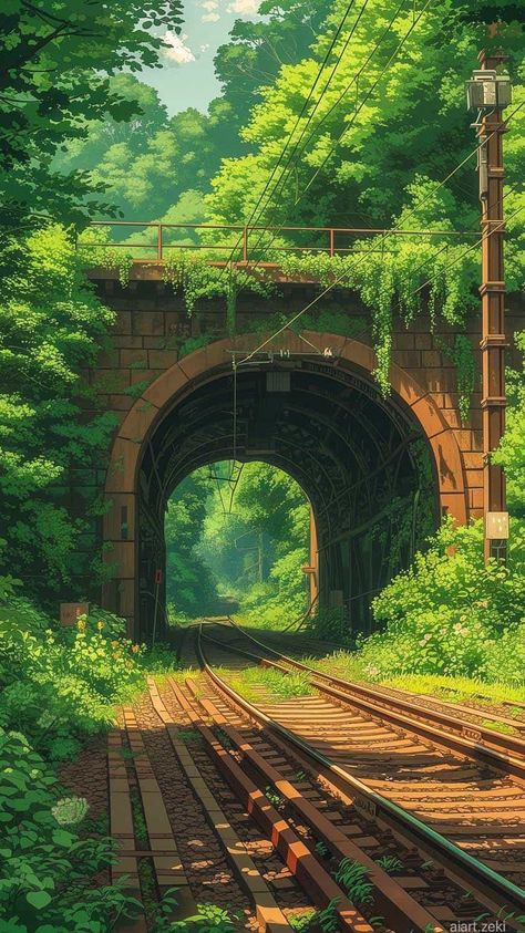 Railroad Tunnel iPhone Wallpaper HD City Iphone Wallpaper, Gold Design Background, Iphone Wallpaper Hd Nature, Mood Wallpaper, Cool Wallpapers Cartoon, Cool Wallpapers Art, Art Wallpaper Iphone, Beautiful Landscape Wallpaper, Fantasy Art Landscapes