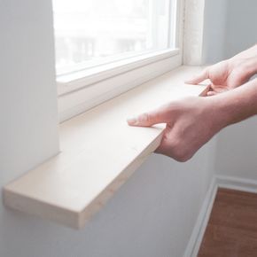 Now that we have our trim picked out - everything from our baseboards, to the windows and the doors - we were really looking forward to diving in, head first, room-by-room. And after mentioning that we were on the fence about adding window sills along the way, you all responded with a resounding do… Window Ledge Ideas, Kitchen Window Sill Ideas, Kitchen Window Ledge, Window Ledge Decor, Window Sill Shelf, Diy Window Trim, Ledge Decor, Interior Window Trim, Window Sill Decor