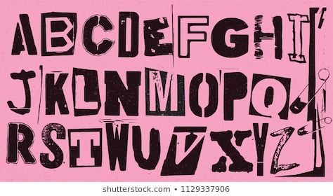 Typography Specimen, Fotografia Grunge, Punk Typography, Punk Font, Letras Cool, Alphabet Typography, Vector Alphabet, Punk Poster, Zine Design