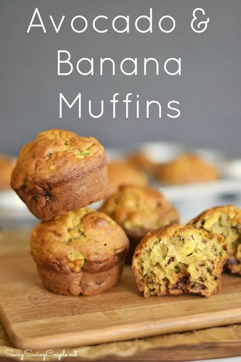 Better for You Avocado and Banana Muffins Recipe-So good and less fat than regular banana muffins! Toddler Meals, Avocado Recipes, Avocado Dessert, Mug Cakes, Banana Muffin Recipe, Avocado Banana, Healthy Muffins, Banana Muffins, Healthy Nutrition