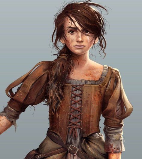 I am a wolf, I will not be afraid. Fantasy Peasant, Street Urchin, Peasant Girl, Heroic Fantasy, Fantasy Portraits, Arya Stark, Female Human, Arte Fantasy, Fantasy Inspiration