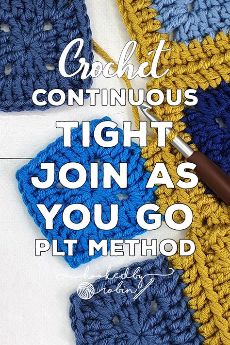 Attach As You Go Granny Square, Continuous Joining Granny Squares, Joining Solid Granny Squares, How To Join Solid Granny Squares, Crochet Join As You Go Granny Squares, Crochet Continuous Granny Square Blanket, Continuous Join As You Go Crochet, Single Colour Granny Square, Join As You Go Crochet Blanket