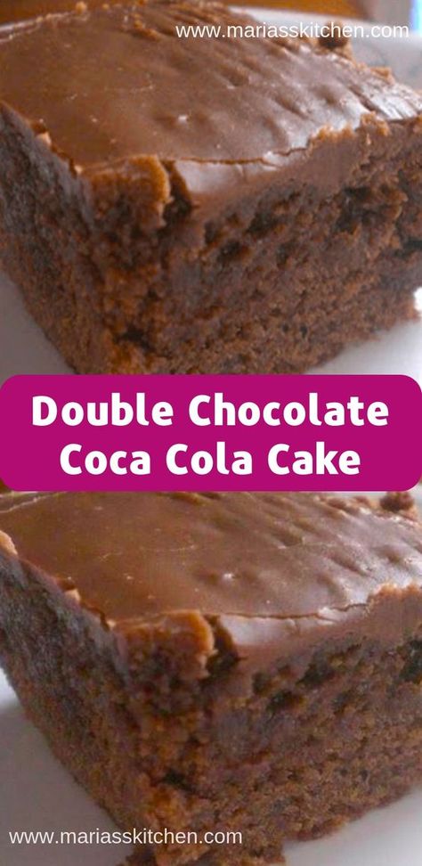 Double Chocolate Coca Cola Cake Recipe, Coca Cola Cake Recipe, Cola Cake Recipe, Chocolate Coca Cola Cake, Cola Recipe, Coke Cake, Coca Cola Cake, Cola Cake, Chocolate Sheet Cake