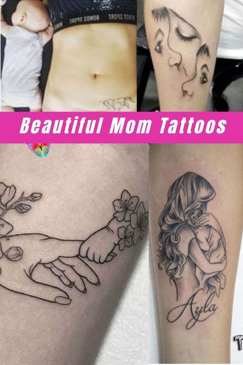 Mothers who got lovely tattoos in celebration of their children❤️ Tattoos For Your Child, Cool Tattoos With Meaning, Kid Tattoos For Moms, Mother Of 3 Tattoo Ideas, Mom Baby Tattoo, Mother And Baby Tattoo, Mother Tattoos For Children, Questioning Reality, Tattoo For Baby Girl