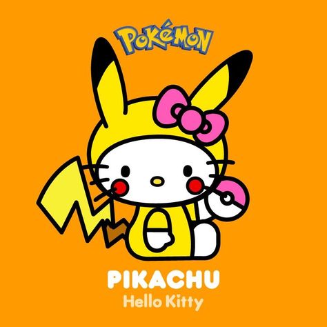 Hello Kitty [as Pikachu] (Drawing by Unknown) #HelloKitty #Pokémon Hello Kitty Different Characters, Hello Kitty As Other Characters, Pokemon Hello Kitty, Hello Kitty As Characters, Tokidoki X Hello Kitty, Hello Kitty Disney Princess, Hello Kitty Pokemon, Hello Kitty Anime, Images Hello Kitty