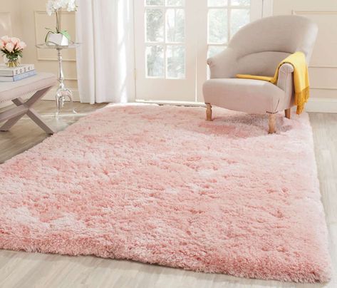 Blush pink accents that are completely taking over the design world Pink Rugs Bedroom, Pink Shag Rug, Nursery Rugs Girl, Rugs Target, Rugs Small, Pink Room Decor, Pink Area Rug, Pink Bedroom, Nursery Rugs