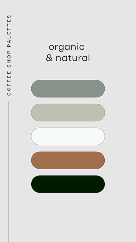 natural organic colour palette for coffee brand Colour Palette Ideas, Organic Coffee Shop, Brand Colour Palette, Organic Branding, Coffee Shop Logo Design, Branding Strategies, Minimal Color Palette, Coffee Shop Branding, Brand Strategy Design
