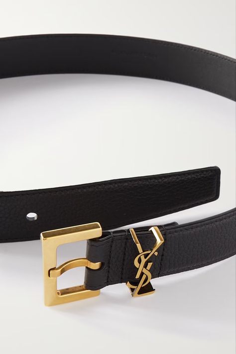 Simple black belt, simple black designer belt, designer belt, designer belt trend, #frenchgirlstyle Luxury Belts Women, Ysl Clothes, Saint Laurent Belt, Ysl Belt, Designer Belts For Women, Luxury Belts, Modern Classic Style, French Girl Style, Designer Belt