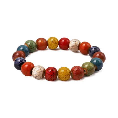 PRICES MAY VARY. Attached with cute colorful round beads, this stylish hippie bracelet show the wearer's connection to nature and dream, the simplicity of natural things rather than artificial constructs. Carefully crafted in ceramic ornaments, this unique statement beaded bracelet offers greater strength, ductility, flexibility or durability that can last for many years to come. The small fashionable bracelet comes in great size for everyone: the cord is elastic, and it is 7.08inch long. Make y Nature, Colorful Bead Bracelets, Hippie Bracelet, Natural Things, Hippie Bracelets, Beads Bracelet Design, Pretty Beads, Colorful Ceramics, Colorful Gifts