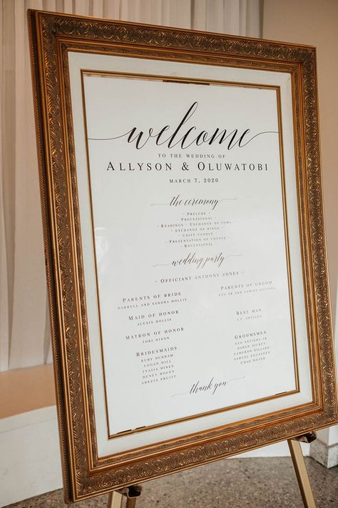 Gold Framed Wedding Signs, Gold Frame Welcome Sign, Framed Wedding Signage, Framed Welcome Sign Wedding, Framed Wedding Welcome Sign, Gold Welcome Sign Wedding, Frame Wedding Sign, Vintage Welcome Sign, Wedding Entrance Sign