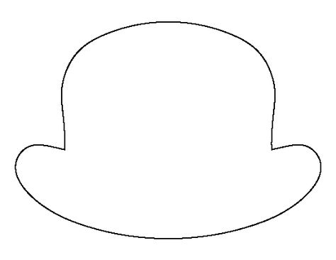 Bowler hat pattern. Use the printable outline for crafts, creating stencils, scrapbooking, and more. Free PDF template to download and print at http://patternuniverse.com/download/bowler-hat-pattern/ Hat Printable Templates, Hat Template Free Printable, Hat Printable, Printable Outline, Coloring Crafts, Carnival Crafts, Clown Hat, Hat Template, Crochet Hat For Women