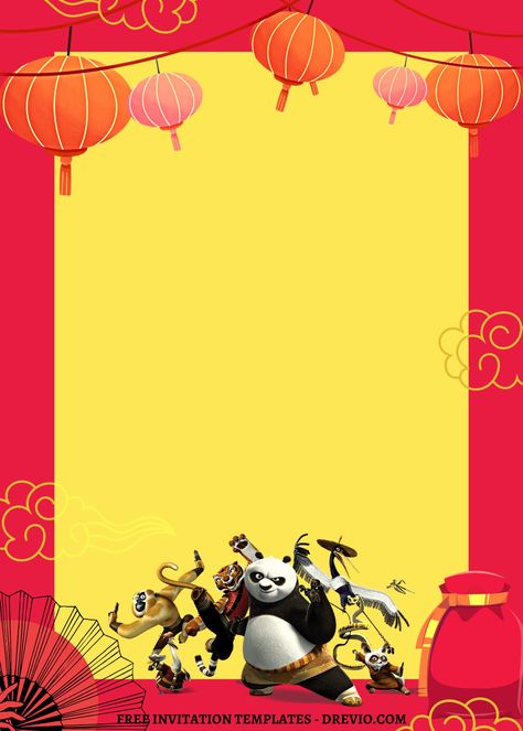 Cool 11+ Kung Fu Panda The Dragon Knight Canva Birthday Invitation Templates My daughter was very excited about having a Kung Fu Panda party after seeing the latest Kung Fu Panda film. Keeping her happy while working within our very limited budget resulted in a very homemade y... Kung Fu Panda Birthday Party, Panda Birthday Decorations, Panda Classroom, Kung Fu Panda Party, Netflix Party, King Fu Panda, Panda Birthday Party, Panda Bebe, Panda Card
