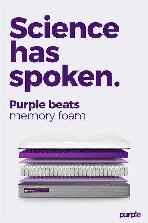 Introducing the NEW Purple® Mattress! Kick that memory foam mattress to the curb, and treat yourself to some revolutionary Purple science. Purple lets your hips and shoulders relax into the Smart Comfort Grid™ so your back still gets the support it needs. That means luxurious comfort on your joints and a happily aligned spine all at once. Upcycling, Mattress Ideas, Memory Foam Bed, Art Math, Christmas Preschool, Purple Mattress, Mattresses Reviews, Mattress Bedroom, Modern Ideas