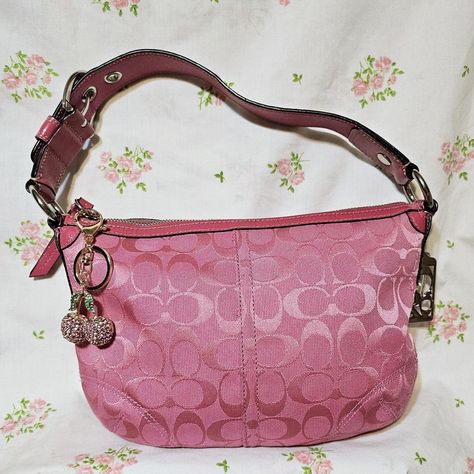 🩷 Y2K Coach Barbie Pink Hobo Soho Shoulder Bag Purse... - Depop Mini Purse Aesthetic, Coach Soho Bag, Pink Coach Bag, Y2k Barbie, Purse Aesthetic, Pink Coach Purses, Buy List, Style Goals, Accessories Bags Purses