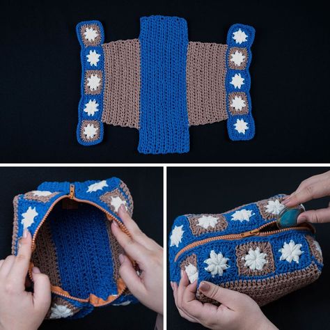 Crochet Period Pouch, Crochet Travel Bag, Crochet Toiletry Bag, Crochet Projects For Gifts, Crochet Cosmetic Bag, Crochet Makeup Bag, Crochet Pencil Case, How To Crochet For Beginners, Crochet Travel