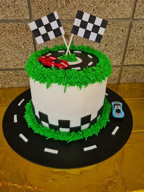 Boys cake, racing car cake, car cake, race track cake, 9 year old boys birthday cake, fast cake Race Car Track Cake, Fast Car Birthday Cake, Cake With Road And Cars, 2 Fast Smash Cake, Racing Track Cake, Easy Race Car Cake, Smash Cake Race Car Theme, Birthday Cake Race Car, Round Race Car Cake