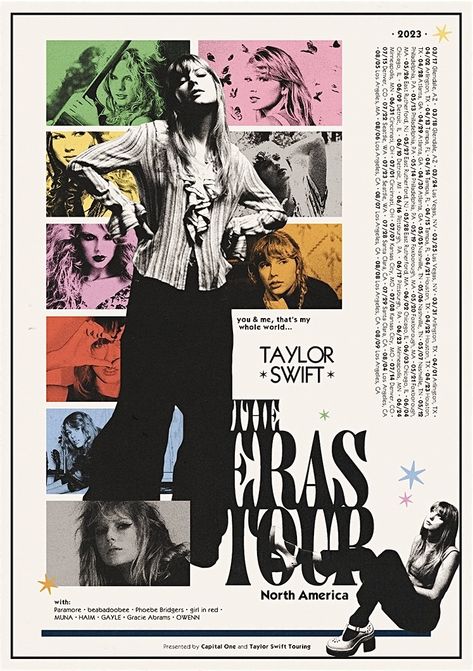 Tumblr, Taylor Swift Stars, Career Moodboard, The Eras Tour Poster, Eras Tour Poster, Poster Images, Taylor Swift Fotos, Dorm Posters, Tour Poster