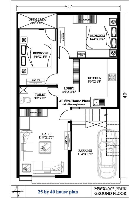 25 by 40 house plan | Best 25 by 40 house Design | 2bhk Nature, 25×40 House Plan, 40×60 House Plans, 25×50 House Plan, 1000 Sq Ft House Plans, 900 Sq Ft House, 10 Marla House Plan, 1000 Sq Ft House, 30x50 House Plans