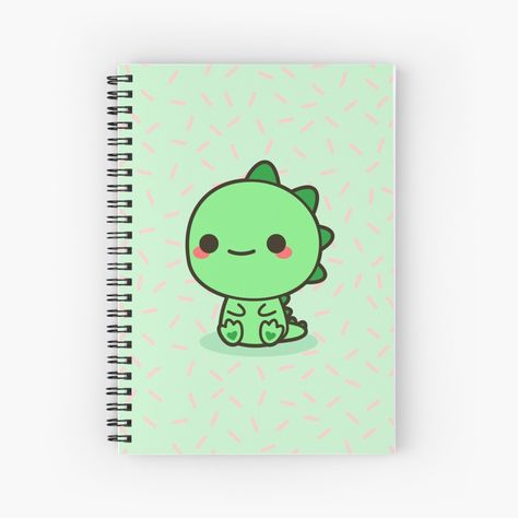 Kawaii, Notebook Cover Drawing, Dinosaur Journal, Dinosaur Notebook, Kawaii Dinosaur, List Stickers, Notebook Drawing, Notebook Cover Design, Kids Notebook