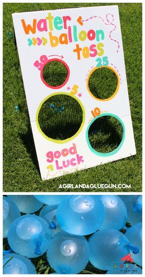 This post may contain affiliate links. This is a fun game I whipped up for a little party! Kid’s love water balloons…but if you don’t give them something to do with them…they throw them at other kids…and SOMEONE always ends up crying! So now kid’s can have the fun of water balloons without anyone getting … Fest Temaer, Water Birthday, Splash Party, Pool Birthday, Summer Birthday Party, Carnival Birthday Parties, Water Party, Pool Birthday Party, Carnival Birthday