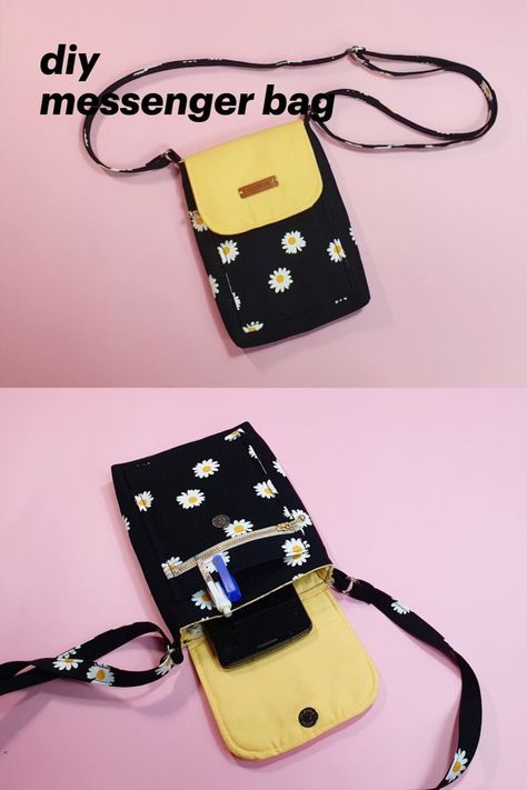 Diy Phone Crossbody Bag, Phone Bag Sewing Pattern, Cellphone Purse Diy, Small Crossbody Purse Pattern, Phone Bags Diy Purses, Diy Mini Crossbody Bag, Mini Crossbody Bag Pattern, Diy Crossbody Bag Tutorial, Cross Body Phone Bag