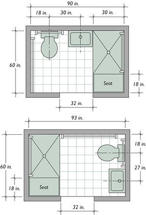 12X14 Floor Plans | Small Bathroom Floor Plans Remodeling Your Small Bathroom Ideas Small Bathroom Floor Plans, Bilik Air, Pelan Rumah, Small Bathroom Layout, Bathroom Layouts, Bathroom Dimensions, Bathroom Design Layout, Bathroom Plans, Bathroom Floor Plans