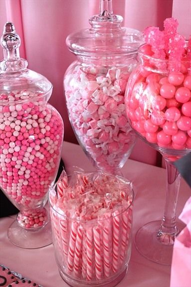 Pink candy buffet. Bar A Bonbon, Tout Rose, Pink Things, Pink Foods, Pink Bridal Shower, Rose Bonbon, Candy Table, Pastel Pink Aesthetic, Pink Bridal