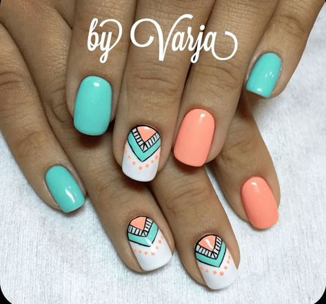 The Best Aztec Western Nail Designs for 2024 Aztec Nails, Western Nail Designs, Country Nail Designs, Aztec Nail Designs, Western Nail Art, Mani Designs, Cowboy Nails, Holloween Nails, Western Nails