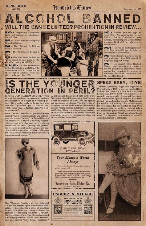 Stary Papier, Prohibition Party, Kertas Vintage, Speakeasy Party, 20s Party, 1920s Party, Roaring 20s Party, Newspaper Headlines, Mystery Party
