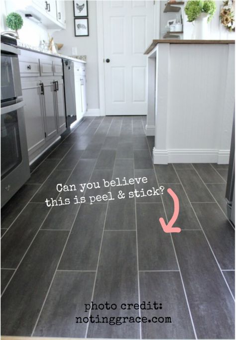 Ideas for Covering Up Tile Floors Without Removing It — The Decor Formula Peel And Stick Floor Over Tile Bathroom, Tile Floor Cover Up Diy, Painting Peel And Stick Floor Tiles, Grey Kitchen Cabinets Tile Floor, Paint Linoleum Floor Diy Kitchen, Bathroom Remodel Peel And Stick Tile, Vinyl Floor Tiles Peel And Stick Kitchen, Peel And Stick Floor Tile With Grout, Kitchen Floor Stick On Tiles