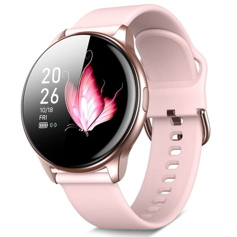 moreFit Smart Watch for Women, 1.3" Full Touch Color Screen Smartwatch with Heart Rate and Sleep Monitor, IP67 Waterproof Activity Tracker with Pedometer, Smartwatch for Android and iOS Phones (Pink) Ladies Smart Watch, Smart Watch For Girls Fashion, Pink Watches Women, Women Smart Watch, Best Smart Watch For Women, Girls Smart Watch, Smart Watch For Girls, Pink Smart Watch, Smart Watch Design