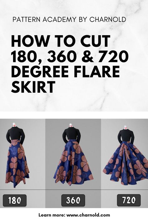 Types Of Circle Skirts, Couture, Types Of Flare Skirts, 360 Circle Skirt Pattern, Types Of Flare Pattern, How To Sew Flare Skirt, Ankara Circular Dress Designs, 720 Degree Circle Skirt, 360 Skirt Pattern