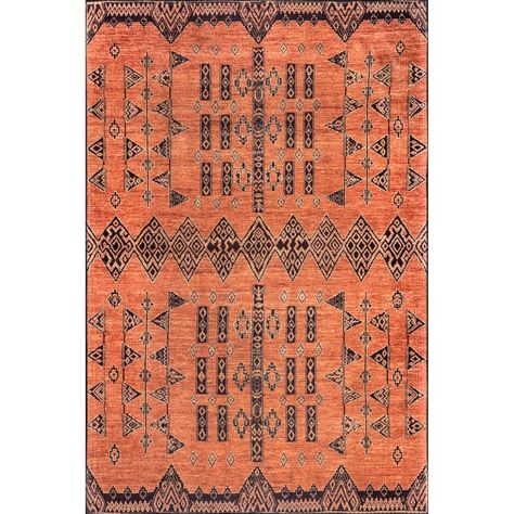 This rug combines its soft texture with the modern sophistication of a unique design. Geometric motifs run throughout this rug creating a pattern that is both contemporary and sophisticated. This rug isn't too busy, and it will complement existing decor. Made from a cotton-blend, this rug is soft and appropriate for high-traffic areas. Synthetic Rugs, Rug Rust, Nuloom Rugs, Southwestern Area Rugs, Linoleum Flooring, Geometric Motifs, Cotton Area Rug, Design Geometric, Traditional Area Rug