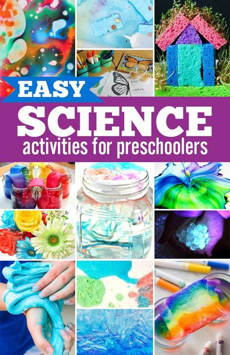 Would you like to do more science activities with your kids, but are not sure where to start? These Easy Science Activities for Preschoolers are fun and easy, even if you are not so 'sciencey' yourself! Fun science experiments and science activities for pre k, kindergarten, and toddlers. Easy Science Lessons For Preschool, Amigurumi Patterns, Seasons Science Activities Preschool, Discovery Science Activities, September Science Experiments Preschool, Beginning Of The Year Science Activities Preschool, Stem Pre K Activities, Pre K Daycare Activities, Early Years Science Experiments